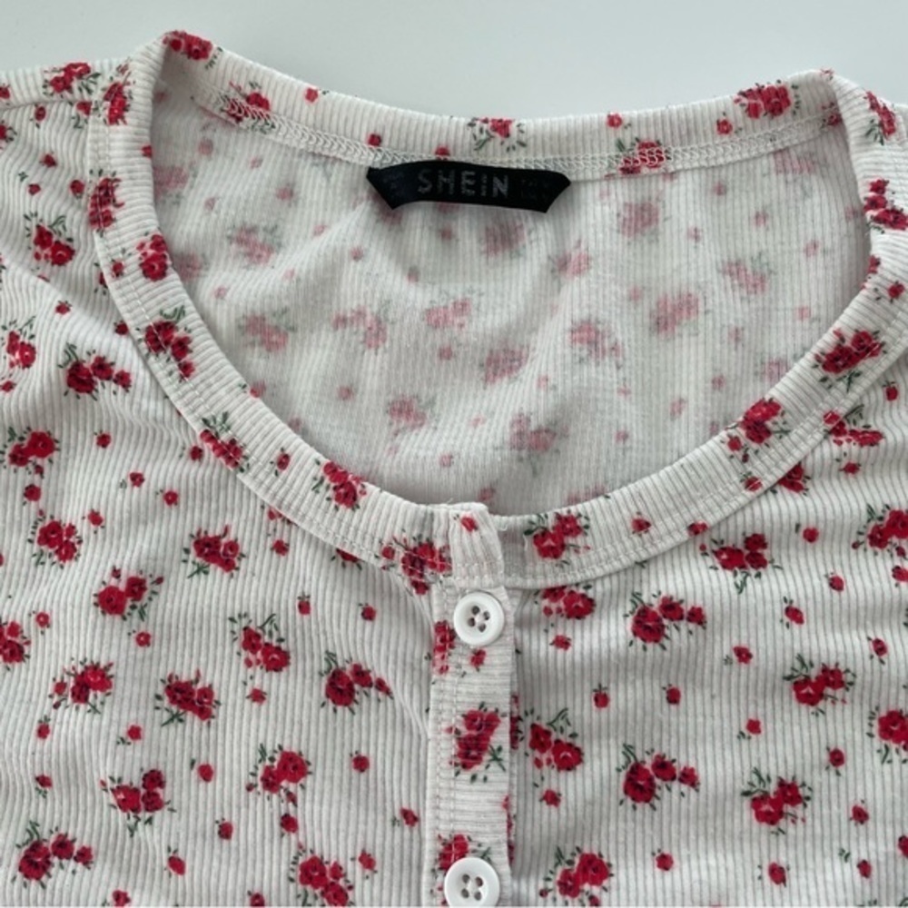 Floral Crop Top M - Picture 2 of 6